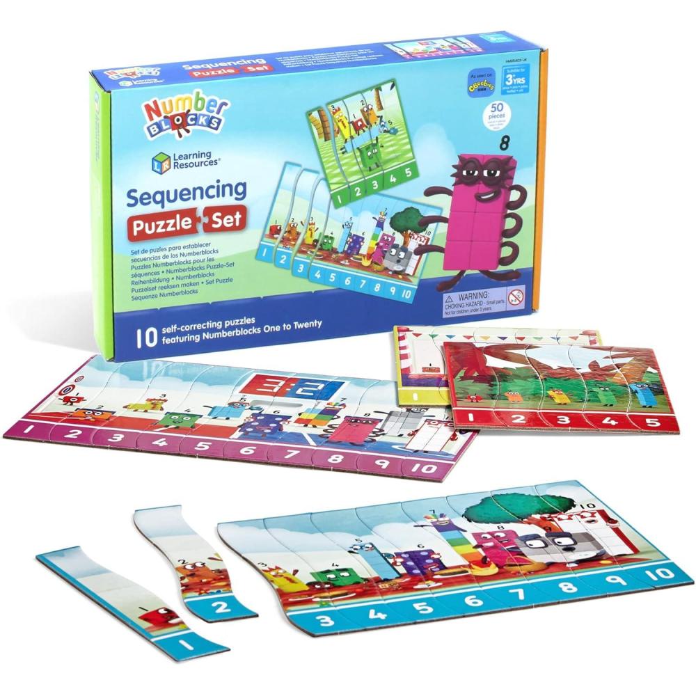 imageLearning Resources Numberblocks Puzzle ducatif 3 Pices x20 Apprendre Compter de 1 20 Cadeau Nol Enfant 3 Ans Srie TV PopulaireFormation de ranges