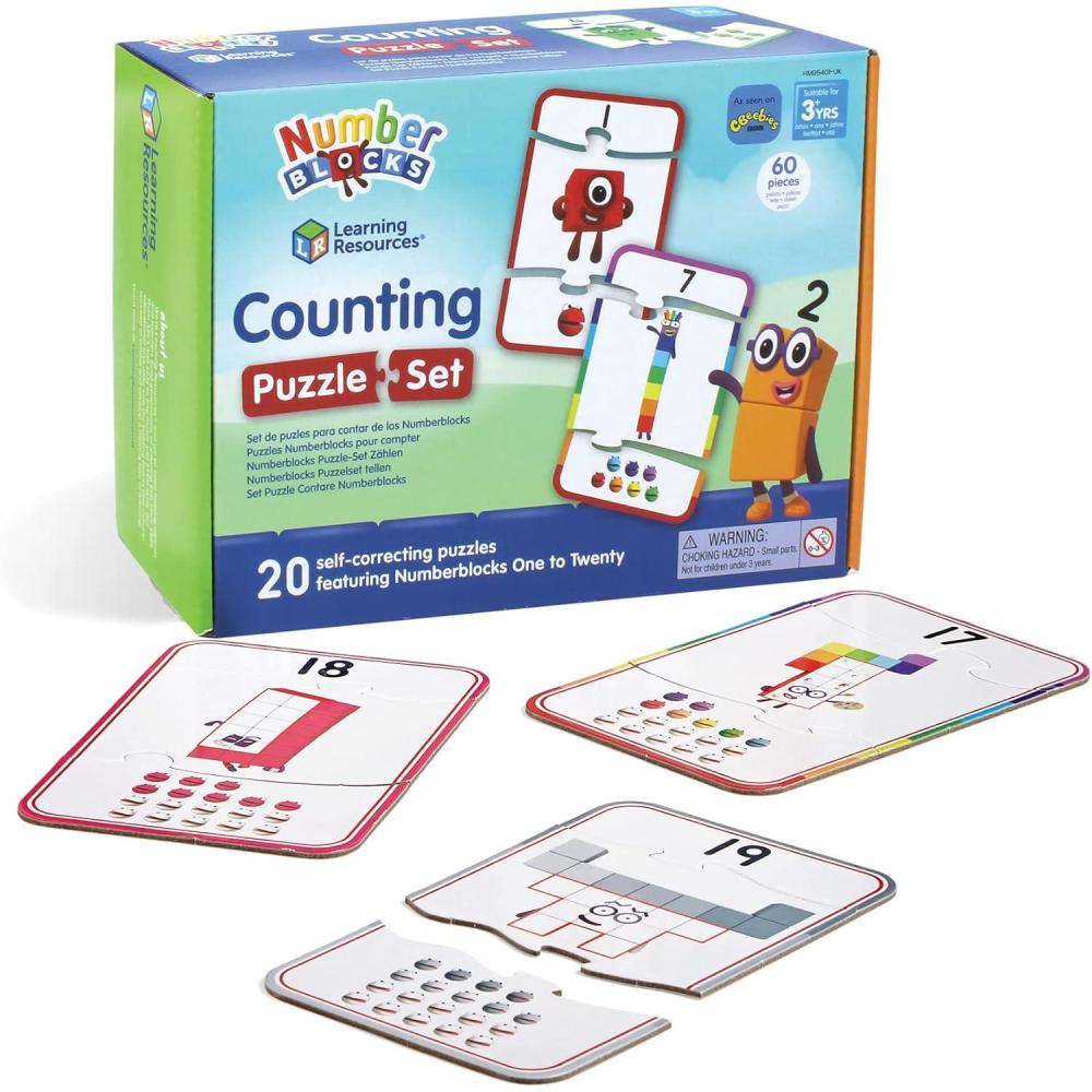 imageLearning Resources Numberblocks Puzzle ducatif 3 Pices x20 Apprendre Compter de 1 20 Cadeau Nol Enfant 3 Ans Srie TV Populairecomptage