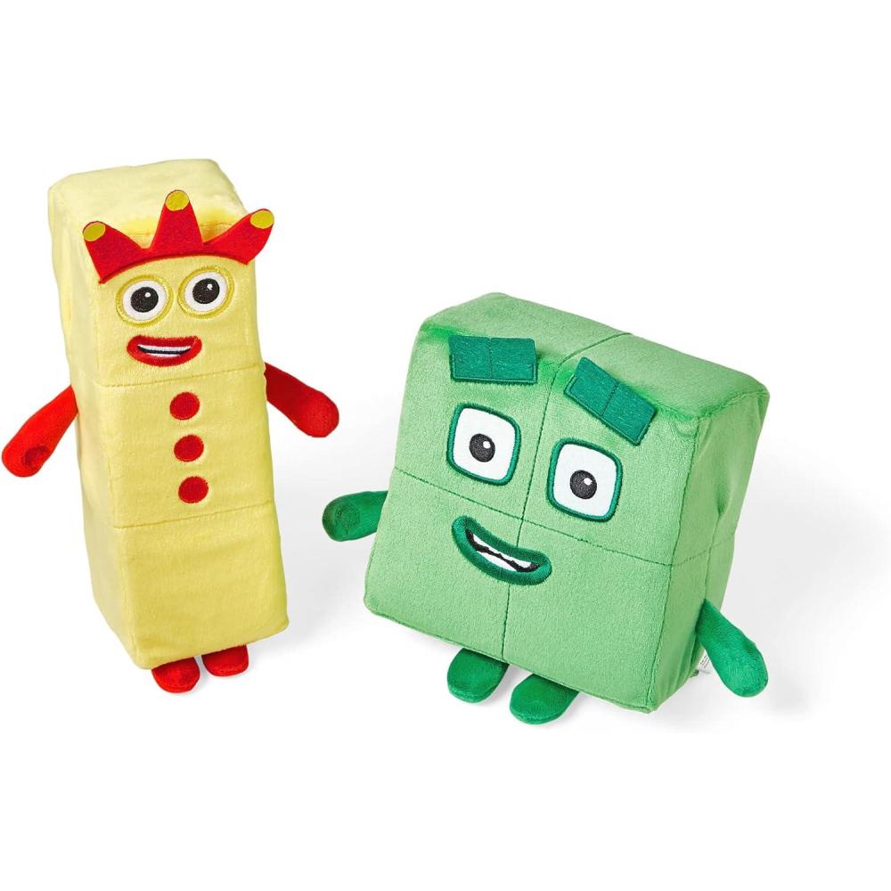 imageLearning Resources Numberblocks Trois et Quatre Compagnons de Jeu Numberblocks 3 et 4 en Peluche Douce squishmallows pour Filles et garons Peluches pour Enfants de 1  3 Ans  partir de 18 MoisNumberblocks Three and Four Playful Pals