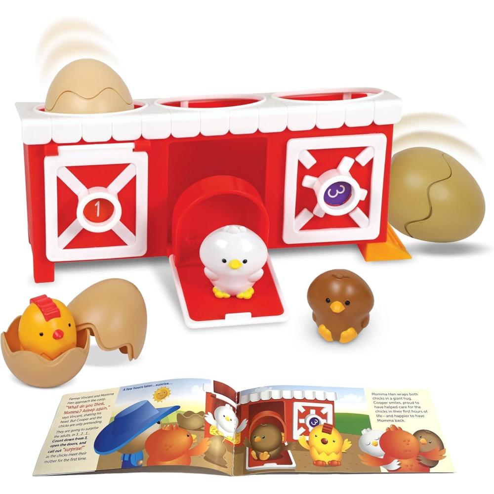 imageLearning Resources Peeksville Chicken Coop Hide and Seek Educational Toy for Developing Motor Skills and Problem Solving Memory Game Montessori Baby 18 Months Boy and Girl 1 2 3 Years