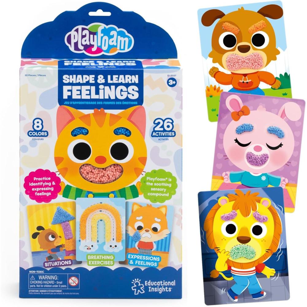 imageLearning Resources Playfoam Shape ampamp Learn motions 26 activits Jeu dmotions pour Enfants Jeu sensoriel Jouet dapprentissage soocial et motionnel ds 3 Ans