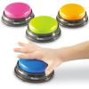 Learning Resources Buzzers de Réponse – Lot de 4 Boutons Sonores Colorés – Jeu Quiz Famille et Classe – Enfant 3 Ans – Idée Cadeau Noël(Jeu de 12 pièces)