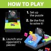 Learning Resources Kanoodle Head-to-Head – Jeu de Puzzle Logique à 2 Joueurs – 80 Défis – Dès 7 Ans – Plateau Compact 23 cm – Version Anglaise, 23cm x 11.5cm