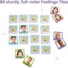 Learning Resources Memory J’exprime Mes émotions, Cartes des émotions pour Enfants, 80 Cartes, Jeu d’Association de Cartes, activités d’Apprentissage socio-émotionnel, 3+