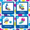 Learning Resources Playfoam Sable Magique révélation, Jouet sensoriel, Plus de 1,3 kg de Sable de Jeu, 4 Couleurs, 11 Outils, ne sèche Pas, créez des tranches et révélez Vos créations, dès 3 Ans