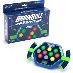Learning Resources BrainBolt Boost Electronic Memory Game for Kids, 3 Game Modes, for 1 Player, Travel Games for Kids, Ages 5 and Above