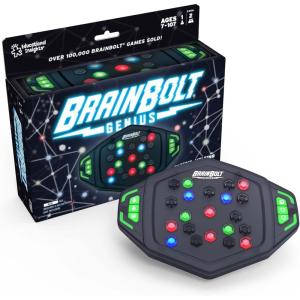 Learning Resources BrainBolt Genius Jeu de mémoire rapide avec lumières, jeux d&rsquo;intelligence pour enfants, jeu portable, Cadeau pour les enfants de 9 10 11 12 ans, garçons et filles