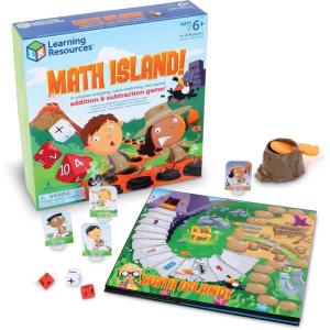 Learning Resources Die Mathe-Insel – EIN Additions- und Subtraktionsspiel, Lernspiel, Mathe-Lernspiele für 6-Jährige, Lernspielzeug, Mathespiele für Kinder, Lernspiele für drinnen, 8-teilig, 6+