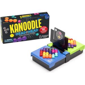Learning Resources Kanoodle Head-to-Head – Jeu de Puzzle Logique à 2 Joueurs – 80 Défis – Dès 7 Ans – Plateau Compact 23 cm – Version Anglaise, 23cm x 11.5cm