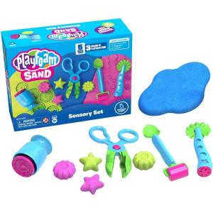 Learning Resources Kit Sensoriel de Playfoam, 3 Couleurs de Sable Avec 5 Outils, à Malaxer, Mélanger et Modeler, Classe de Maternelle Tout-Petits, Cadeaux Pour Garçons et Filles, Âges 3+