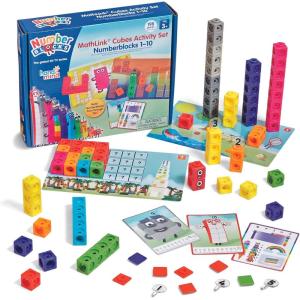 Learning Resources MathLink Cube Numberblocks 1-10 Activity Set – 251 Pieces to Build Characters 0-10, Math Game Preschool Ages 3+
