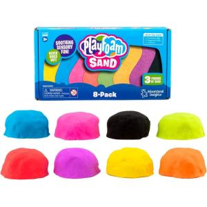 Learning Resources Paquet de 8 couleurs assorties de sable Playfoam , 8 couleurs assorties à malaxer, mélanger et modeler, classe de maternelle tout-petits, cadeaux pour garçons et filles, âges 3+