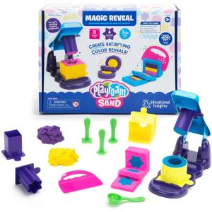 Learning Resources Playfoam Sable Magique révélation, Jouet sensoriel, Plus de 1,3 kg de Sable de Jeu, 4 Couleurs, 11 Outils, ne sèche Pas, créez des tranches et révélez Vos créations, dès 3 Ans