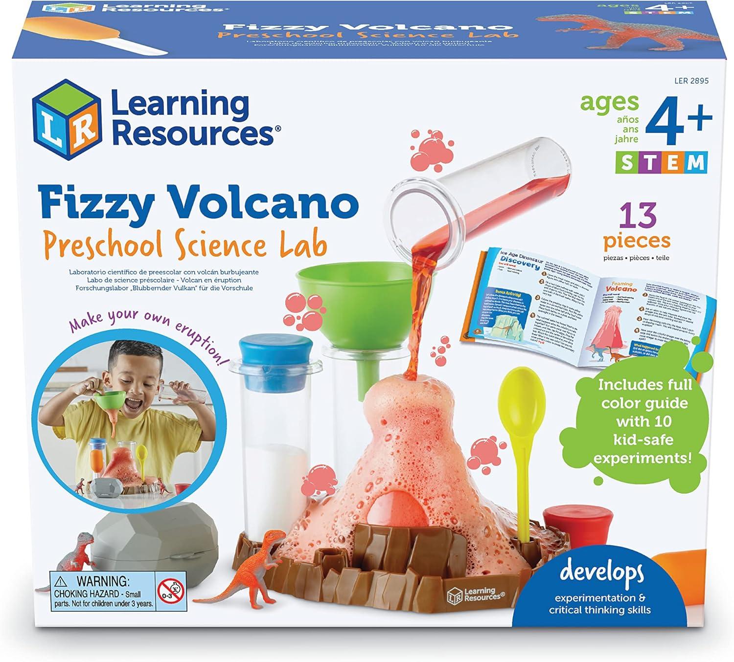 imageKit Scientifique prscolaire Volcan en ruption de Learning Resources expriences de ractions Chimiques effervescentes et moussantes pour Enfants Jouets STEM pour Enfants 13 pices 4