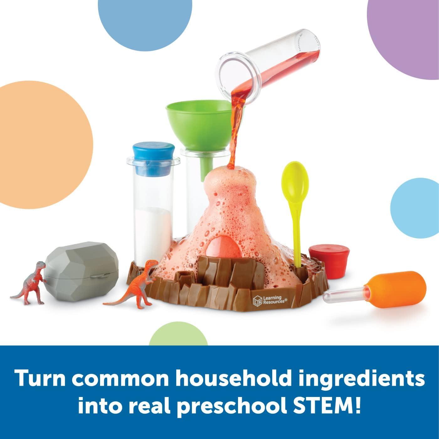 imageKit Scientifique prscolaire Volcan en ruption de Learning Resources expriences de ractions Chimiques effervescentes et moussantes pour Enfants Jouets STEM pour Enfants 13 pices 4
