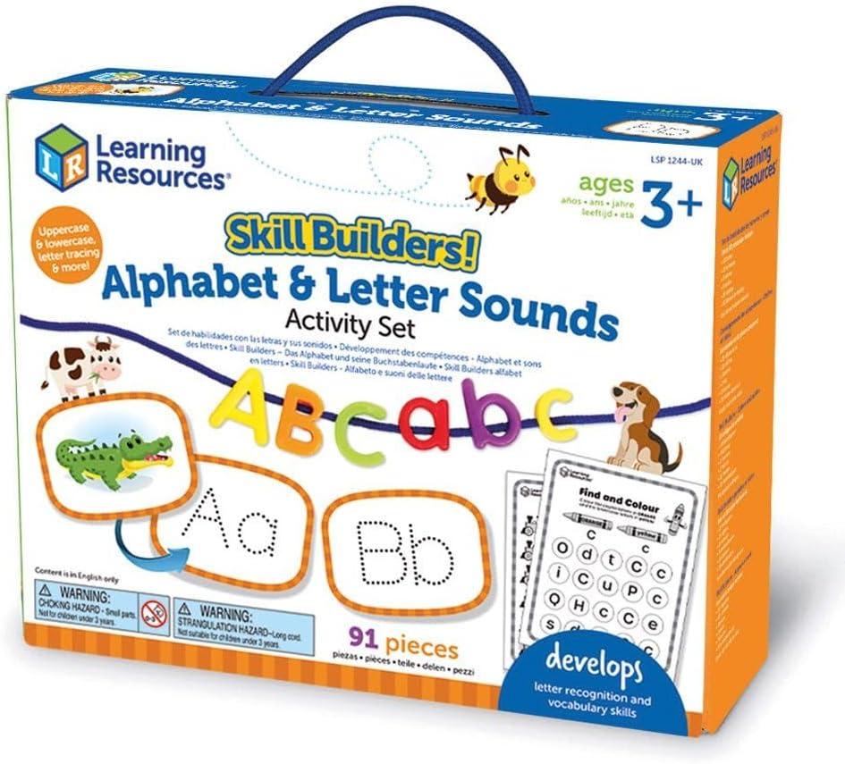 imageLearning Resources Kit dactivits sur lAlphabet et Les Sons des Lettres Skill Builders Apprendre lAlphabet Lettres minuscules et majuscules Lecture pour Les Enfants de 3 Ans motricit Fine