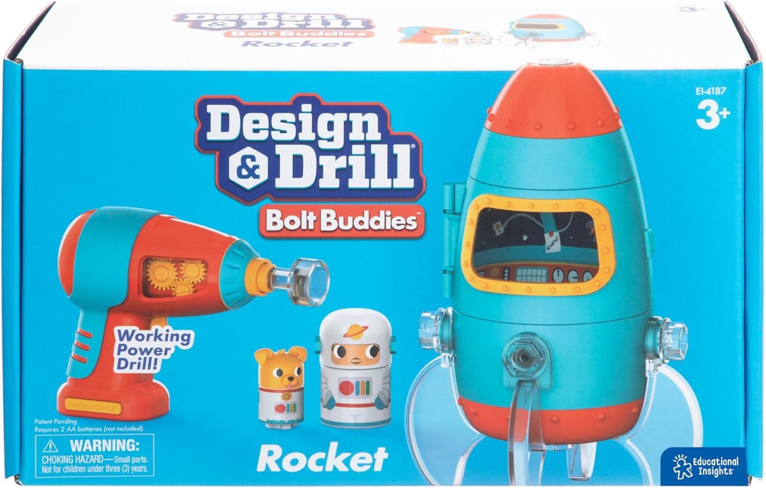 imageLearning Resources Avion Bolt Buddies Design ampamp Drill jeu avec un avion et une figurine de pilote jouet de science et STEM cadeau pour enfants 3 4 5 ans et plusFuse