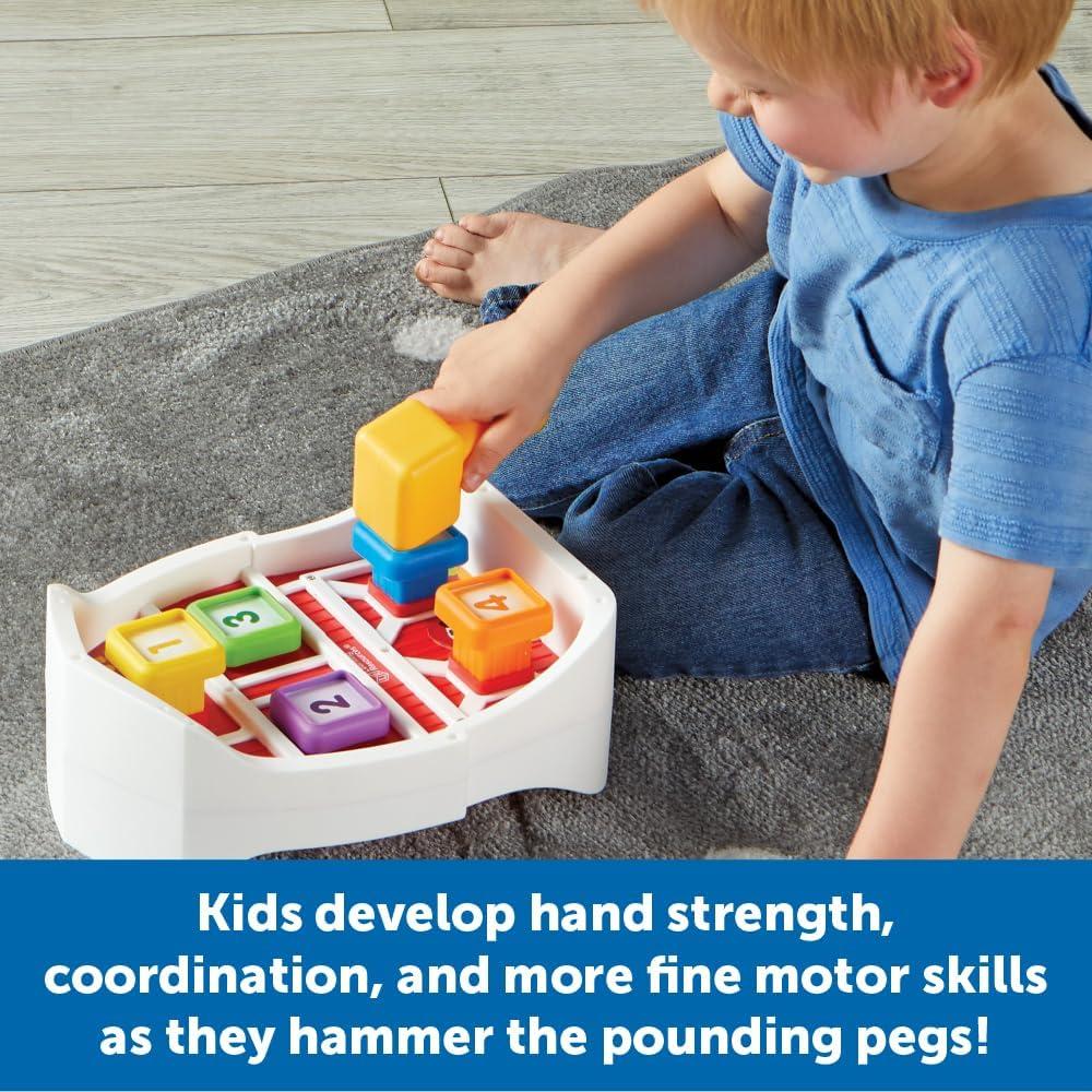 imageLearning Resources Banc marteler de la BasseCour 3 pices Jouets marteler et clouer activits dapprentissage de Maternelle Petite Section Jouets Montessori pour ToutPetits ds 18 Mois