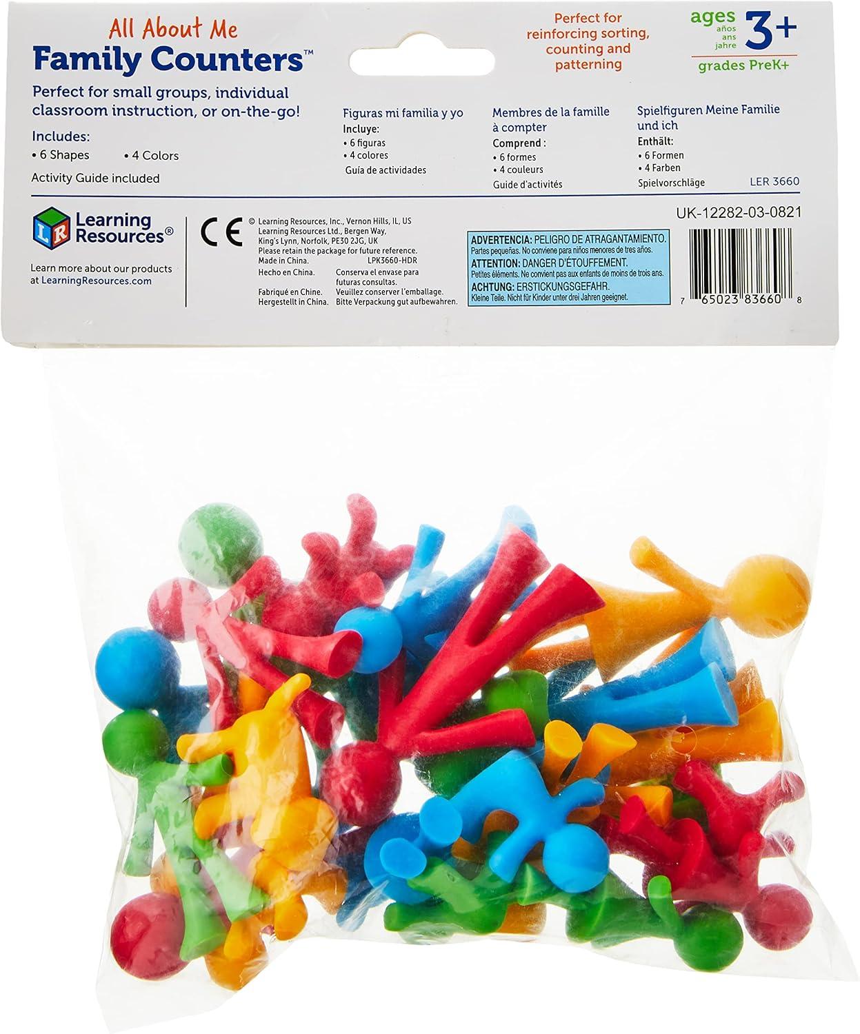 imageLearning Resources Figurines Famille Compter 24 Personnages Colors Jouet ducatif Montessori Activits de Tri et Motricit Fine6 cm