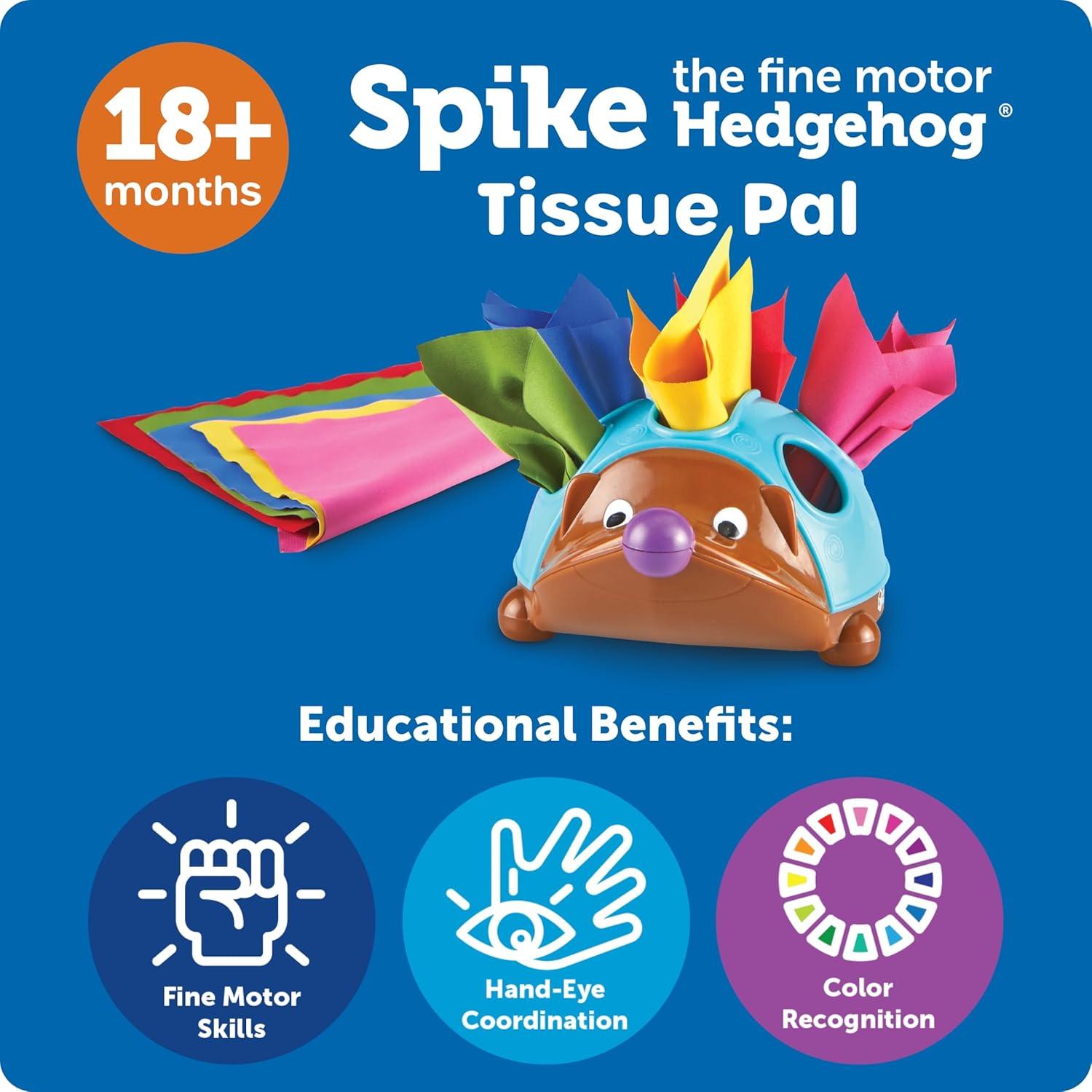 imageLearning Resources Hrisson Spike pour la motricit Fine lami des mouchoirs partir de 18 Mois Jouets pour bb Jouets ducatifs Jouets de motricit Fine Jouets Montessori