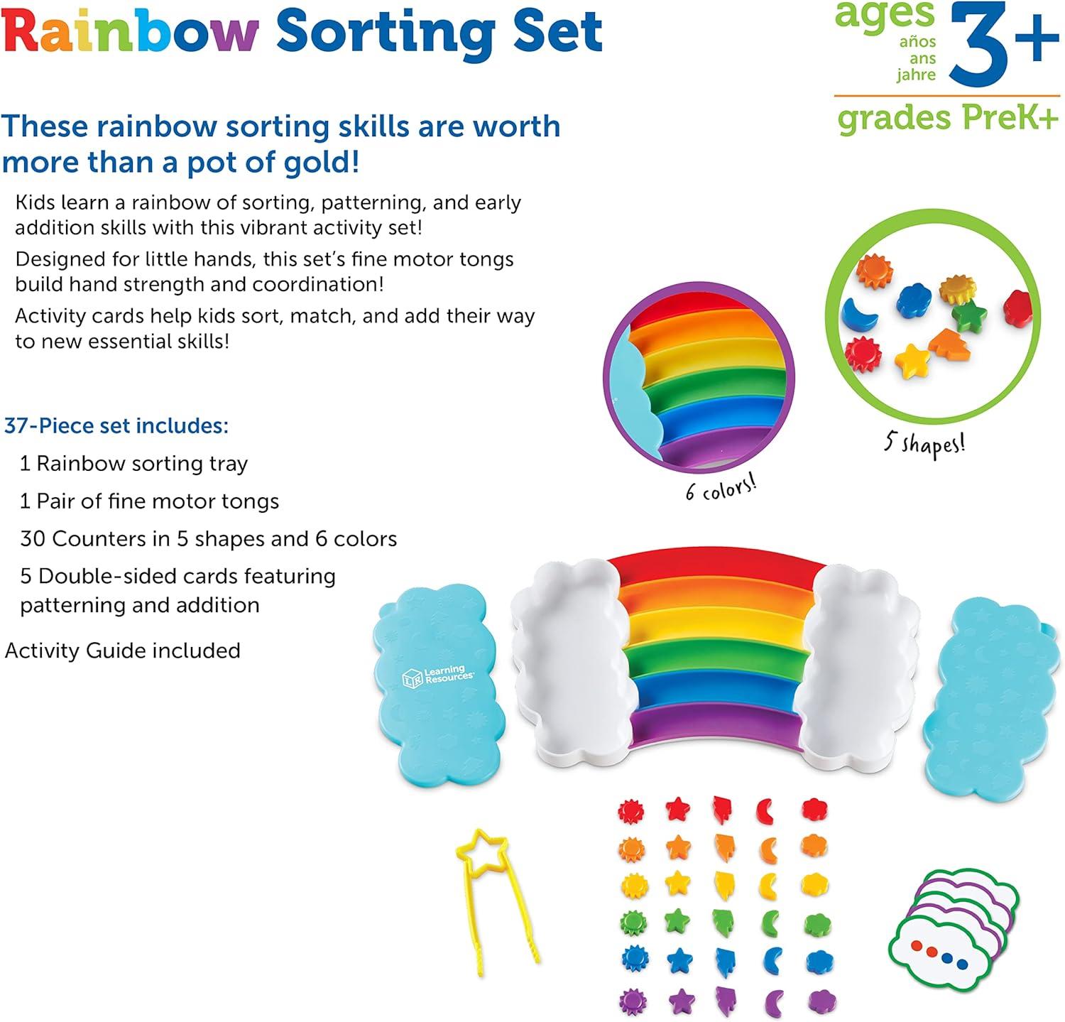 imageLearning Resources Kit de tri de lArcenCiel 37 pices motricit Fine tri squences Jouets pdagogiques Petite enfance Jouets pour Les ToutPetits Jouets dApprentissage et ducatifs 3