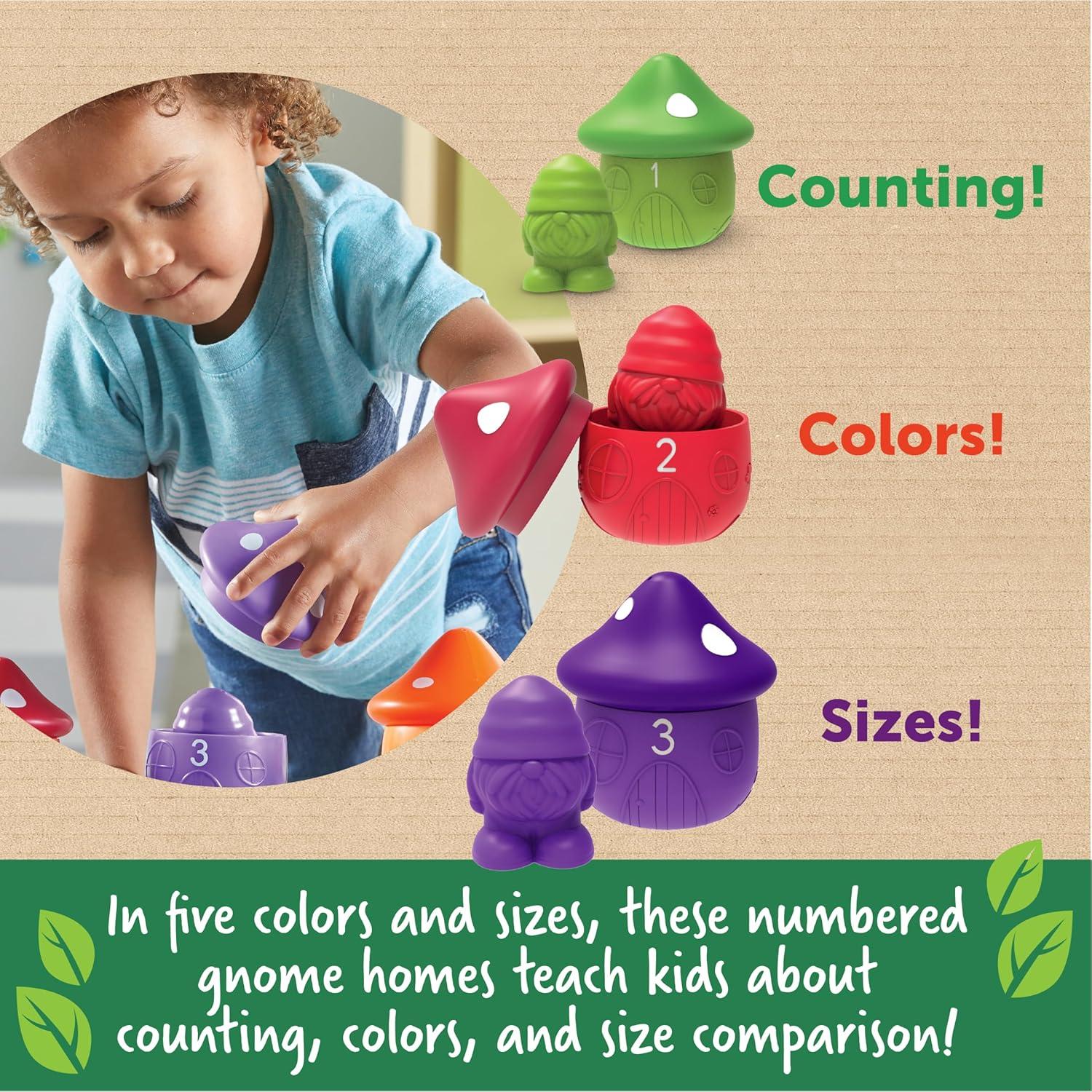 imageLearning Resources Maisons de Gnomes cachs Trier Jouets ducatifs Maternelle Petite Section Jouets dapprentissage pour ToutPetits Jouets Montessori Jouets durables ds 18 Mois