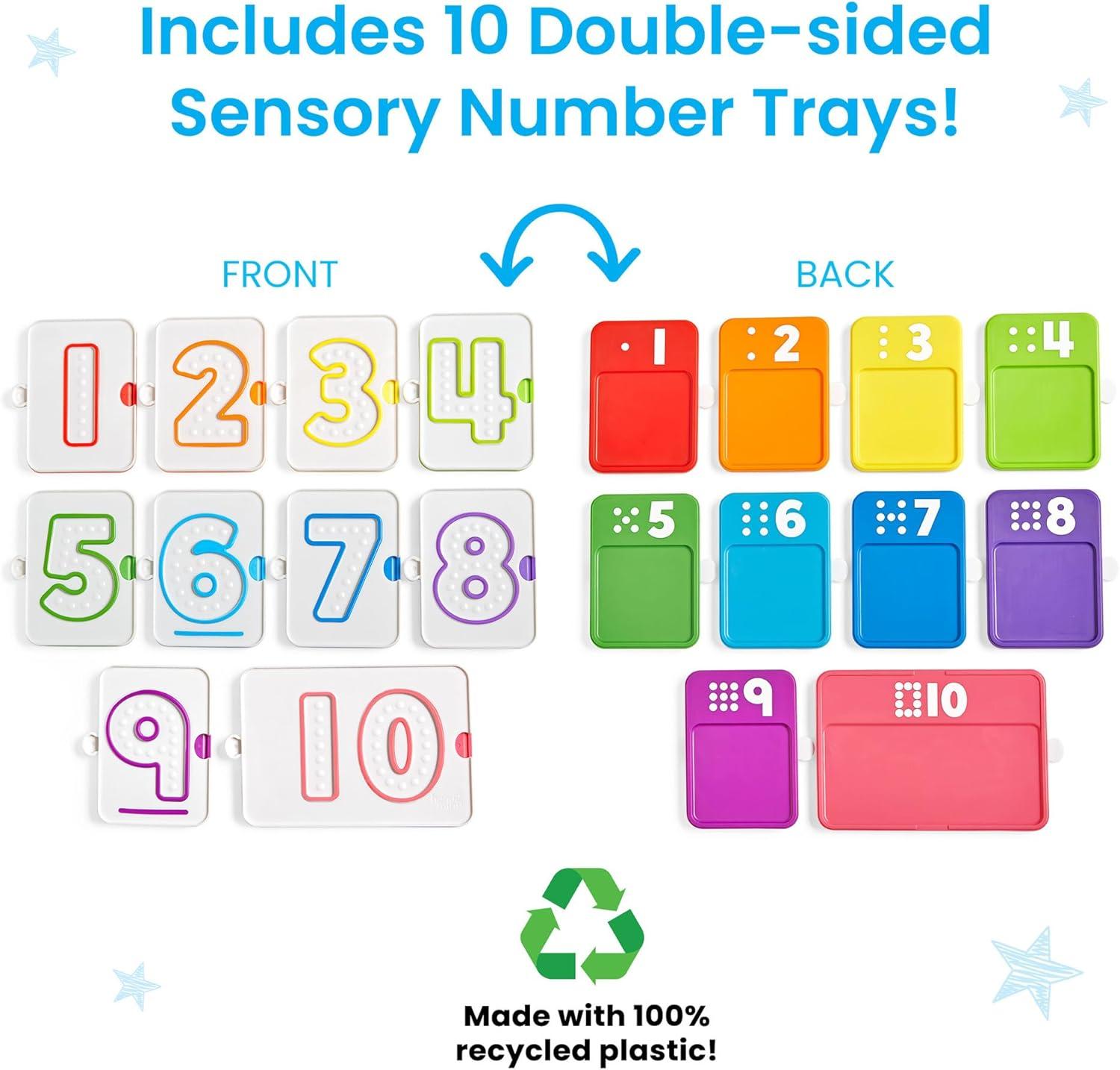 imageLearning Resources Plateaux de nombres sensoriels Jouets ducatifs Tableau de Suivi avec Les Doigts pour Apprendre Les mathmatiques comptage de 1 10 ressources en Classe ds 3 Ans