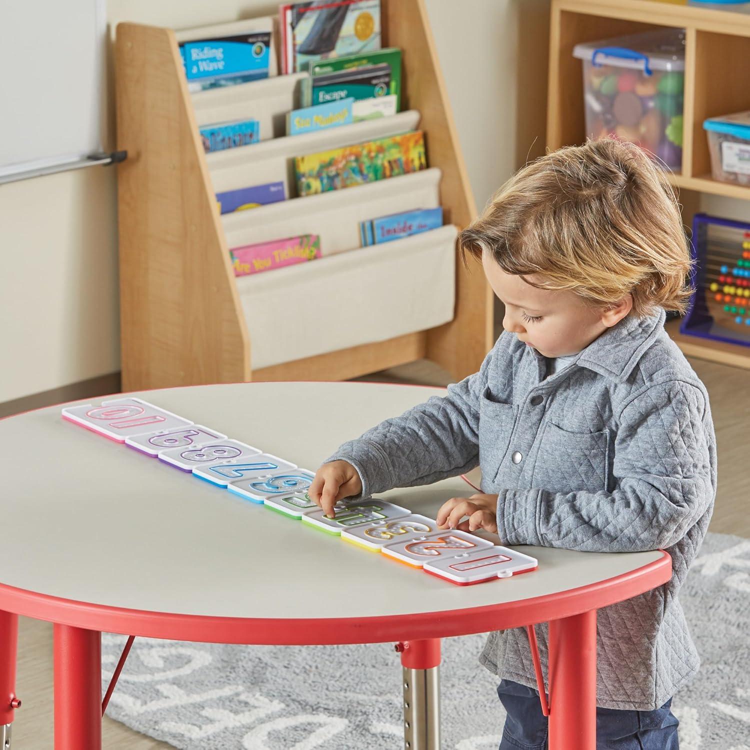 imageLearning Resources Plateaux de nombres sensoriels Jouets ducatifs Tableau de Suivi avec Les Doigts pour Apprendre Les mathmatiques comptage de 1 10 ressources en Classe ds 3 Ans