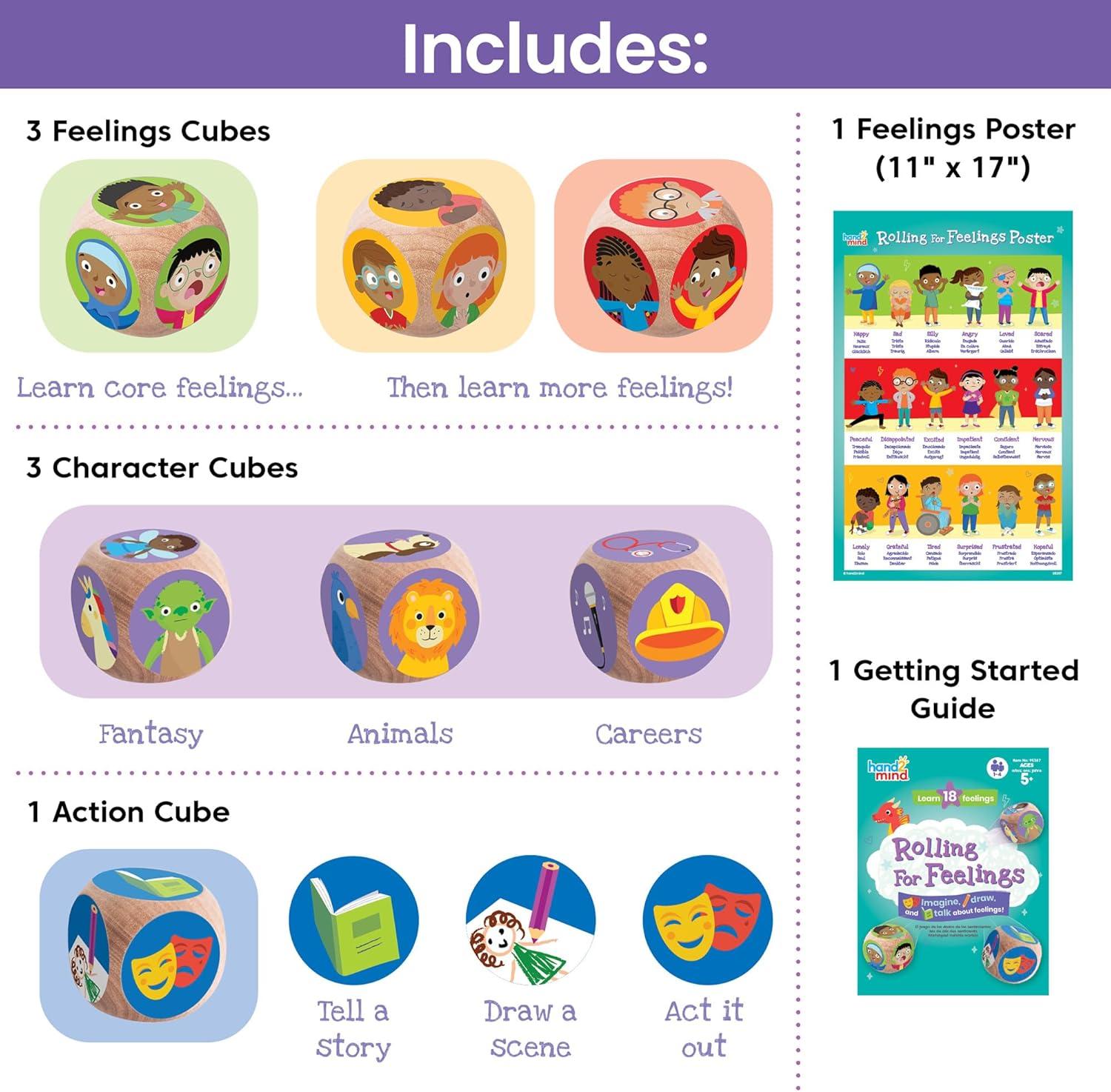 imagehand2mind Jeu de ds Rolling for Feelings thrapie apprentissage sociomotionnel rgulation motionnelle comptences sociales pour enfants