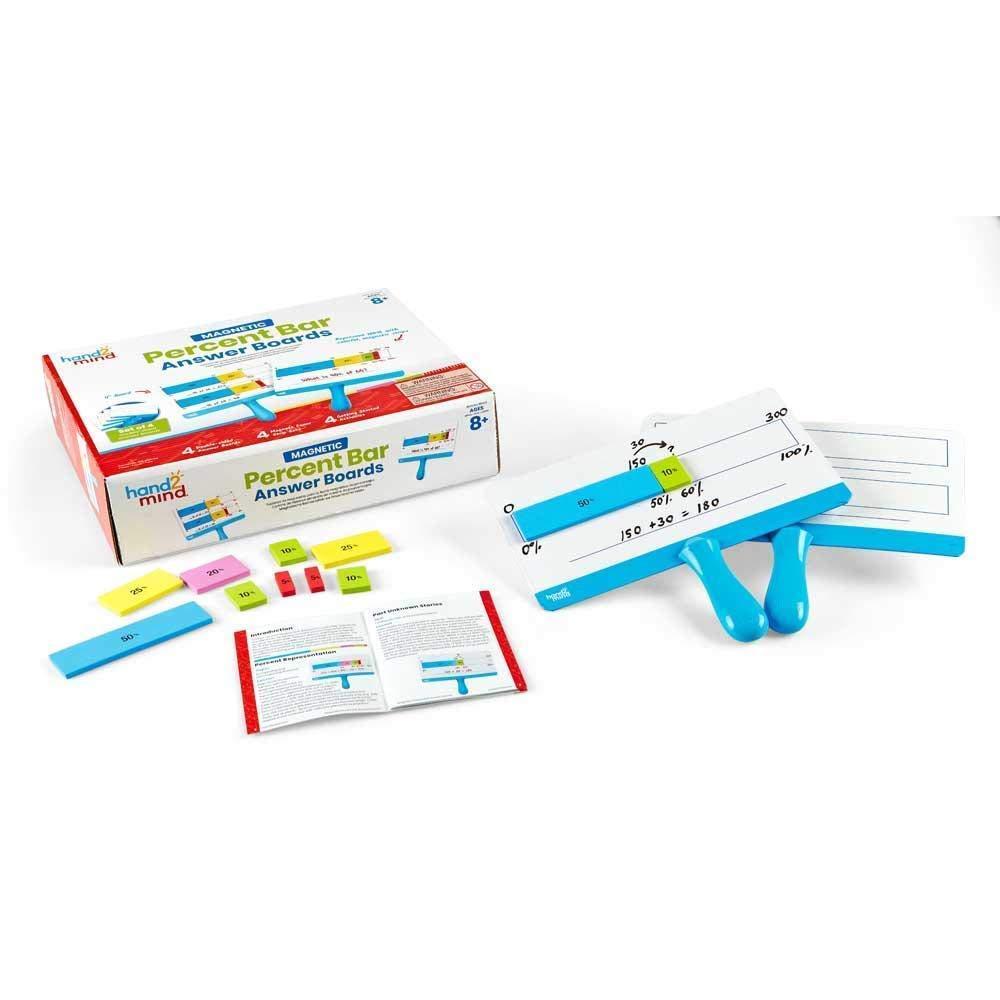 imageCartons de rponses de la barre de pourcentages de Learning Resources jeu de 4