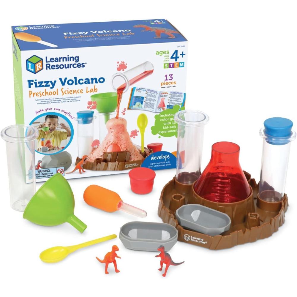 imageKit Scientifique prscolaire Volcan en ruption de Learning Resources expriences de ractions Chimiques effervescentes et moussantes pour Enfants Jouets STEM pour Enfants 13 pices 4