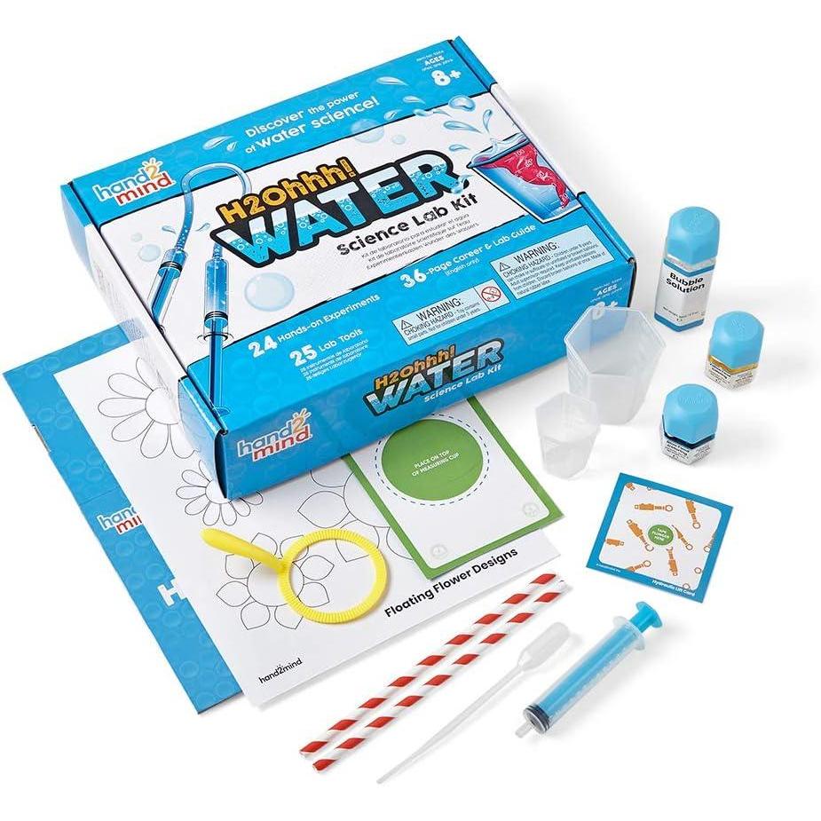 imageKit de laboratoire scientifique sur leau H20hhh de Learning Resources Activits STEM pour enfants de 5 7 ans jouets STEM guide de laboratoire bulles dansantes tornades fleurs qui changent de couleur etc 24 activits pratiques STEM