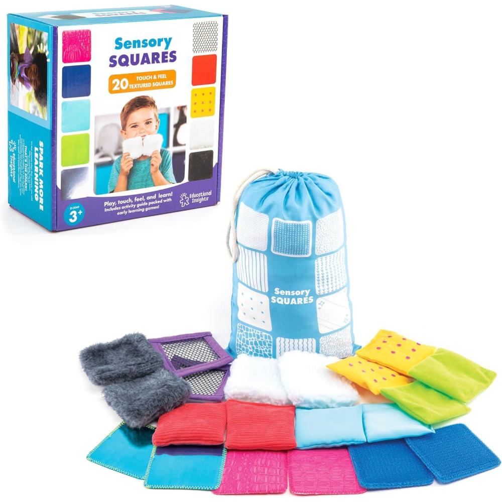 imageLearning Resources Carrs de Textures Teachable Touchables Ds 3 Ans Dalles Sensorielles Bb et Enfant Dveloppement Tactile Idal Maternelle et Coin Calme 241 x 178 x 64Unique