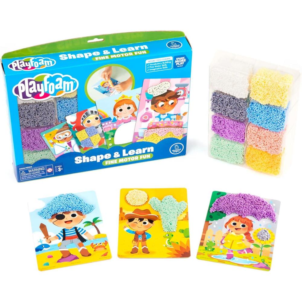 imageLearning Resources Fiches de personnages Shape ampamp Learn Playfoam jouet sensoriel cadeau de maternelle idal jouets pour les enfants de 3 ans partir de 3 ans