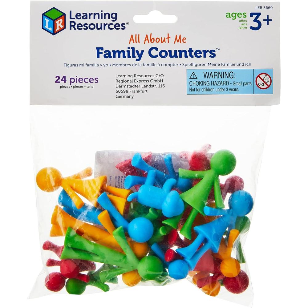 imageLearning Resources Figurines Famille Compter 24 Personnages Colors Jouet ducatif Montessori Activits de Tri et Motricit Fine6 cm