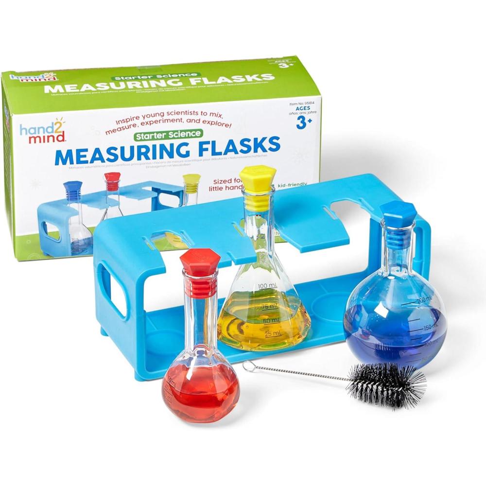 imageLearning Resources Flacons Starter Science partir de 3 Ans bchers en Plastique Laboratoire Jouets de Mesure kit de Chimie pour Enfants matriel Scientifique Scolaire 95814 Taille Unique