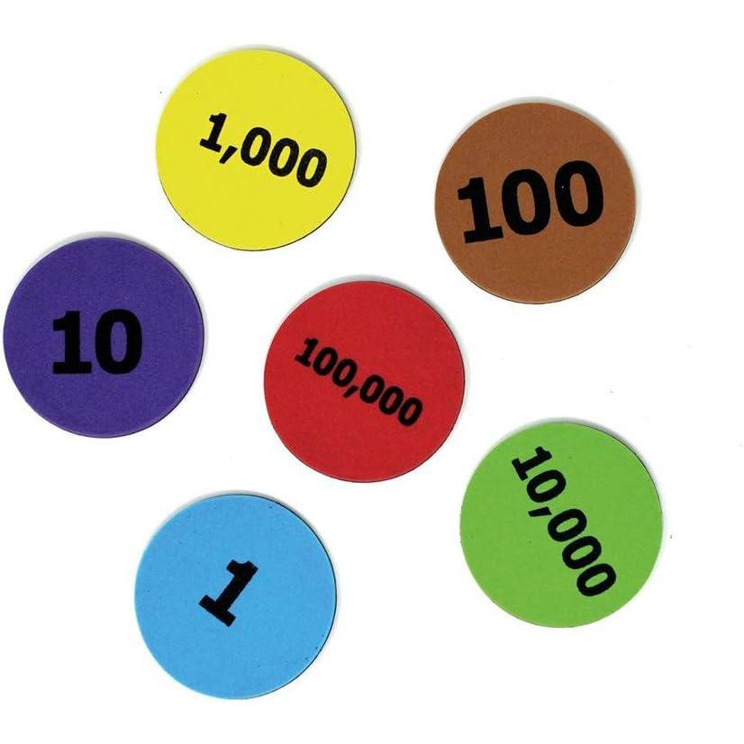 imageLearning Resources Giant Magnetic Value Disks Jetons de dmonstration de valeurs de Place aimants gants LSP5220UK Version Anglaise