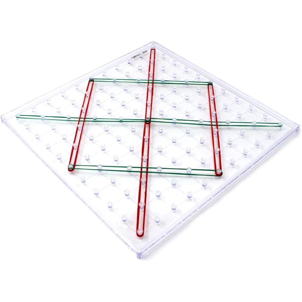 imageLearning Resources Goplan Transparent avec lastiques 11 x 11 Picots Picots en Plastique rsistant Jouet pdagogique de mathmatiques pour Apprendre la gomtrie 5