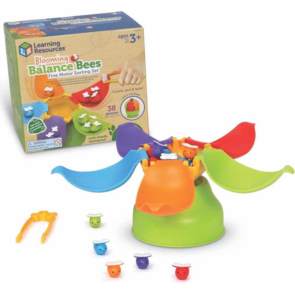 imageLearning Resources Kit dabeilles quilibristes pour motricit Fine activits dapprentissage prscolaire Jouets dapprentissage Jouets Montessori Jouets durables Jouets de tri ds 3 Ans