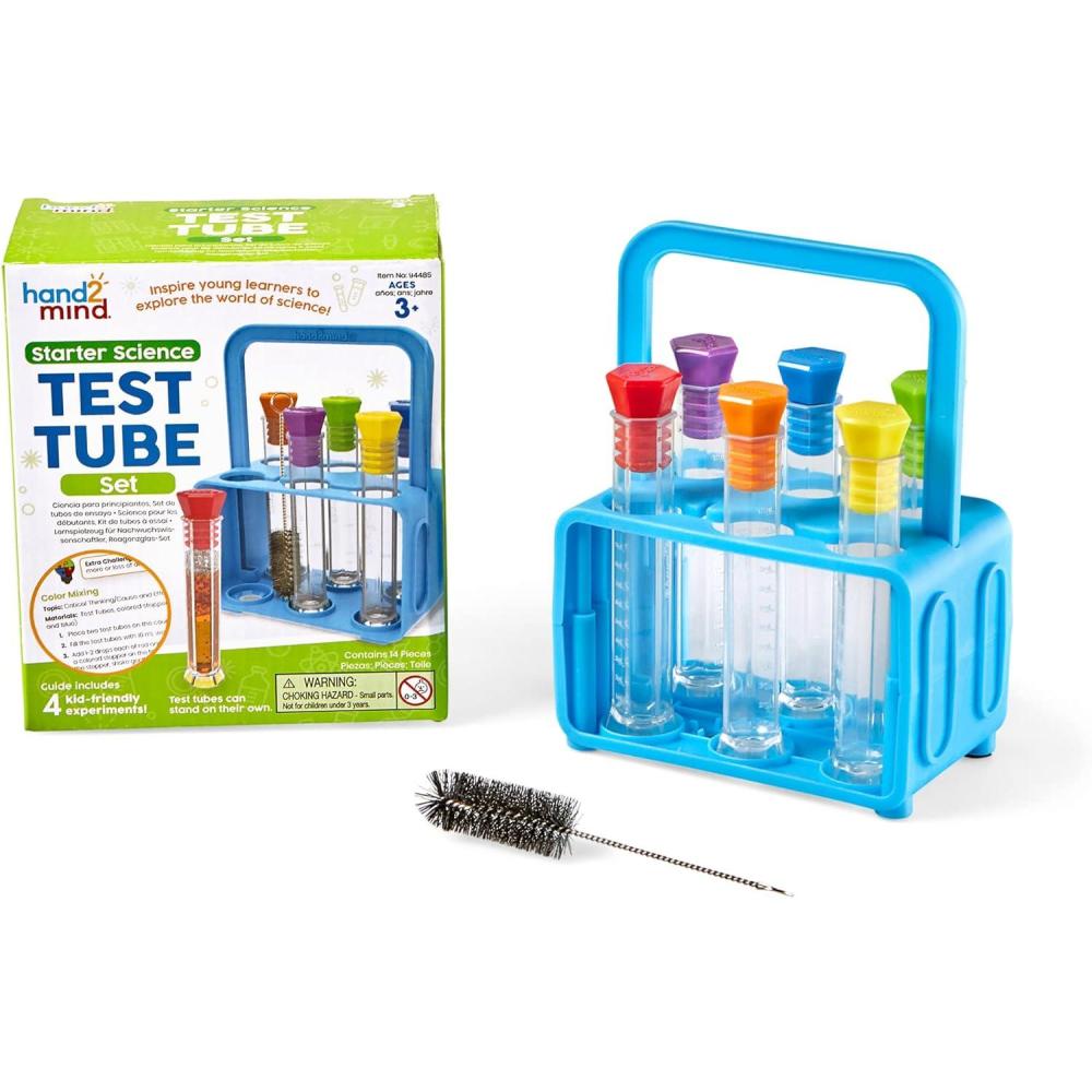 imageLearning Resources Kit de tubes essai scientifiques pour dbutants 6 tubes tubes essai fond plat support de tubes essai fournitures scientifiques kits scientifiques pour enfants