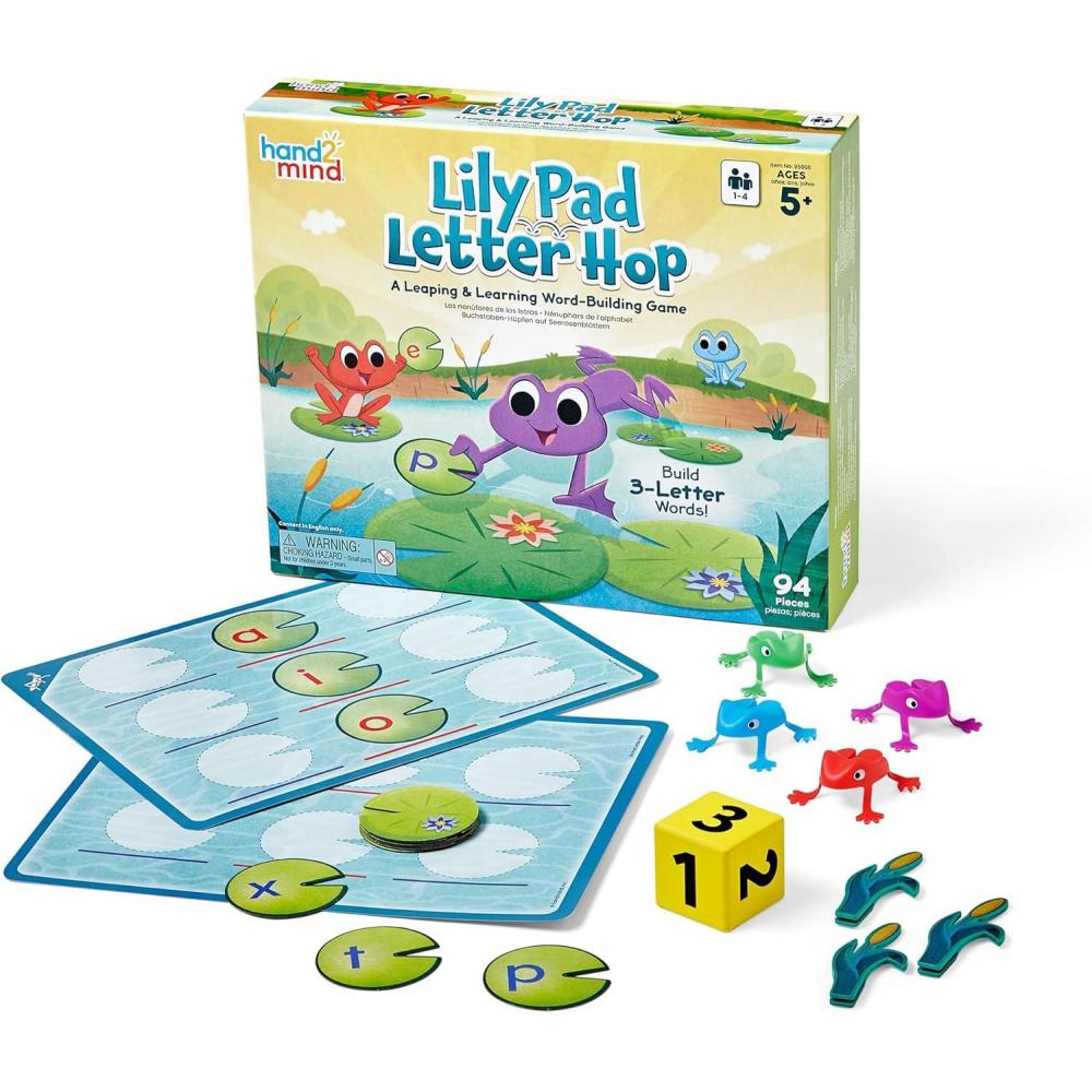 imageLearning Resources Nnuphars de lAlphabet de Jeux de Mots CVC Jeux de Mots reconnatre visuellement Jouets pour la motricit Fine Jeux dorthographe Jeux de socit ducatifs 5