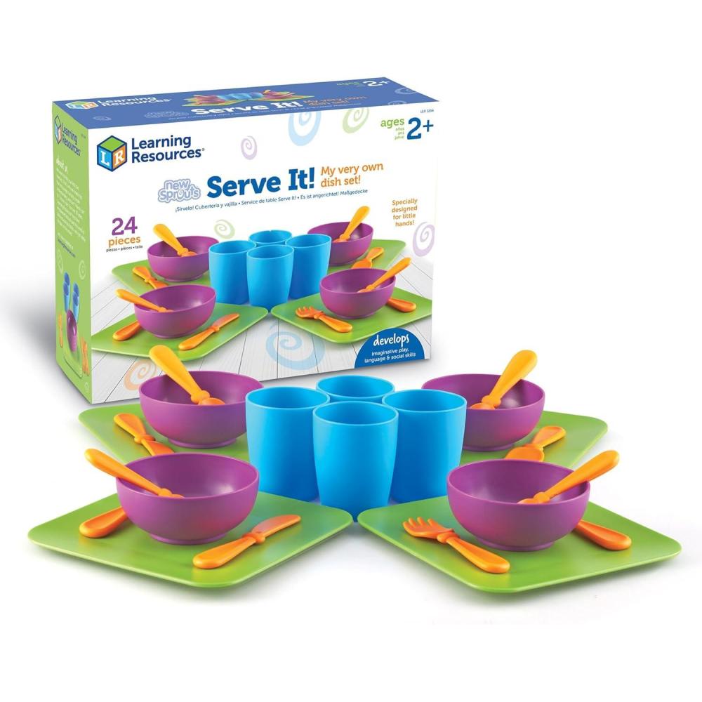 imageLearning Resources Paniers de Courses New Sprouts Lot de 4Set de vaisselle