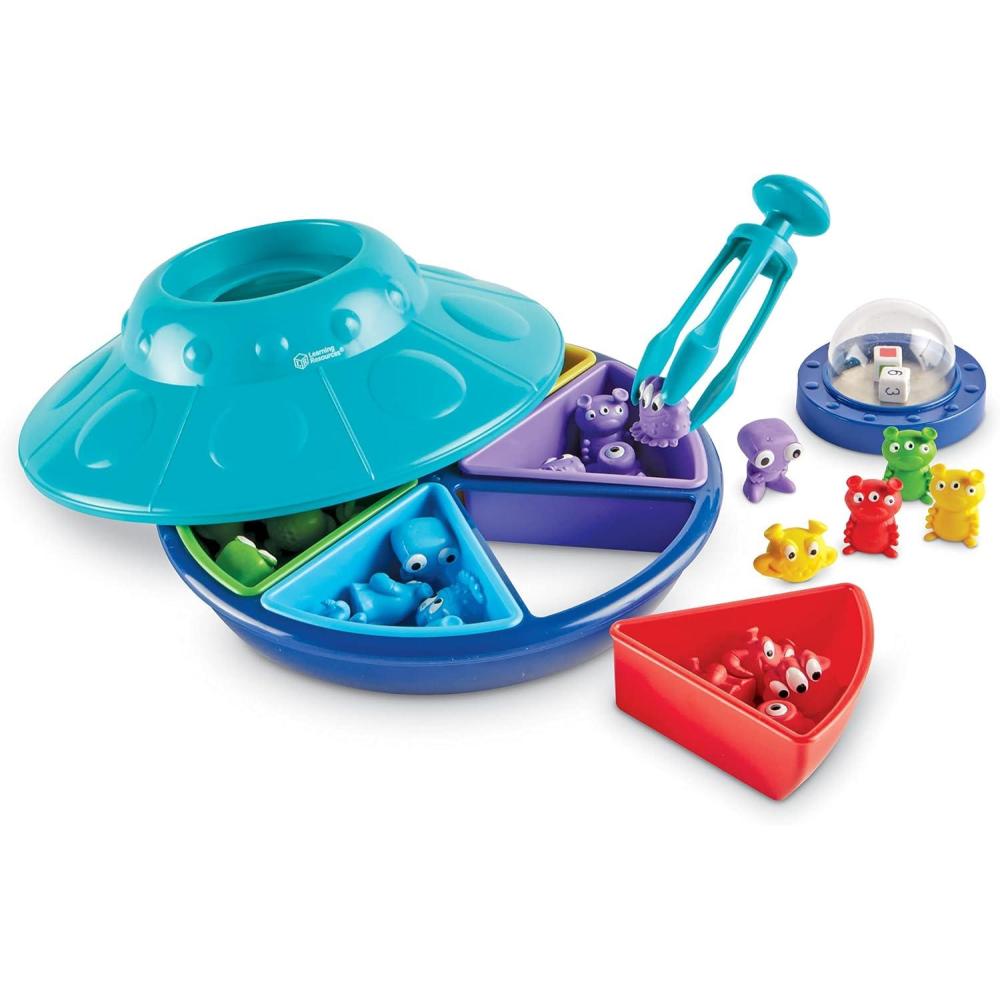 imageLearning Resources Soucoupe de tri dextraterrestres Jeu de tri des Couleurs partir de 3 Ans motricit Fine tri par Motifs Couleurs et Formes partir de 3 AnsFin