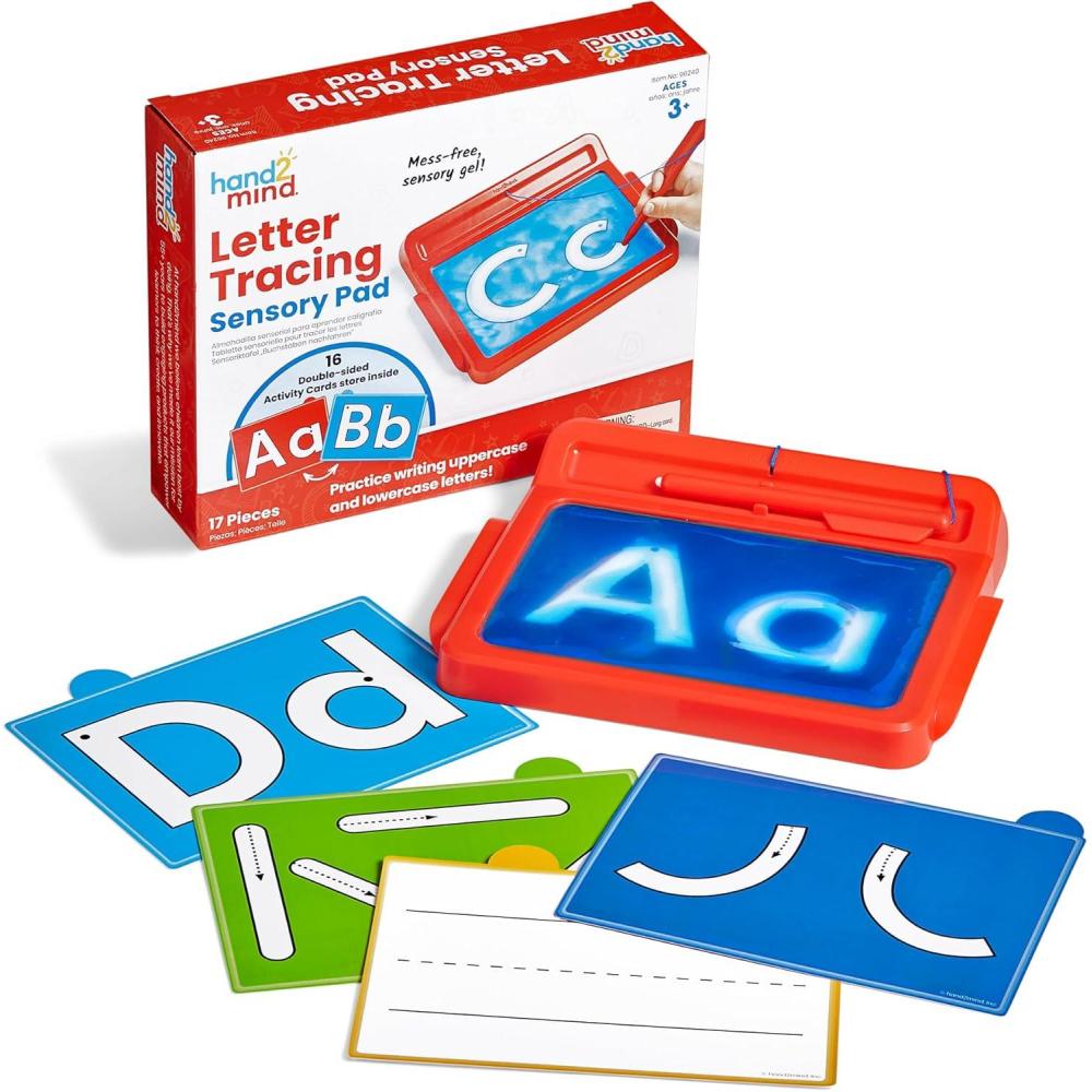 imageLearning Resources Tablette sensorielle pour Tracer des Lettres Former des Lettres Ensemble dactivits dcriture Manuscrite avec Stylet de 3 5 Ans