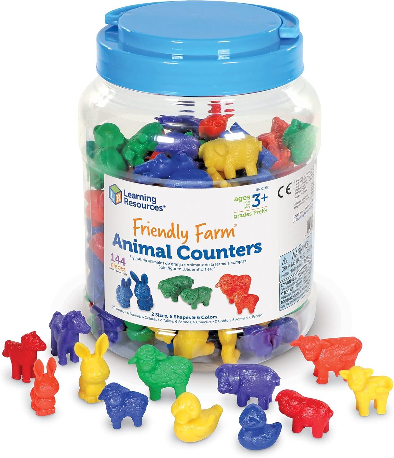 imageLearning Resources Animaux de la Ferme Compter Friendly Farm Jeu de 72Set of 144