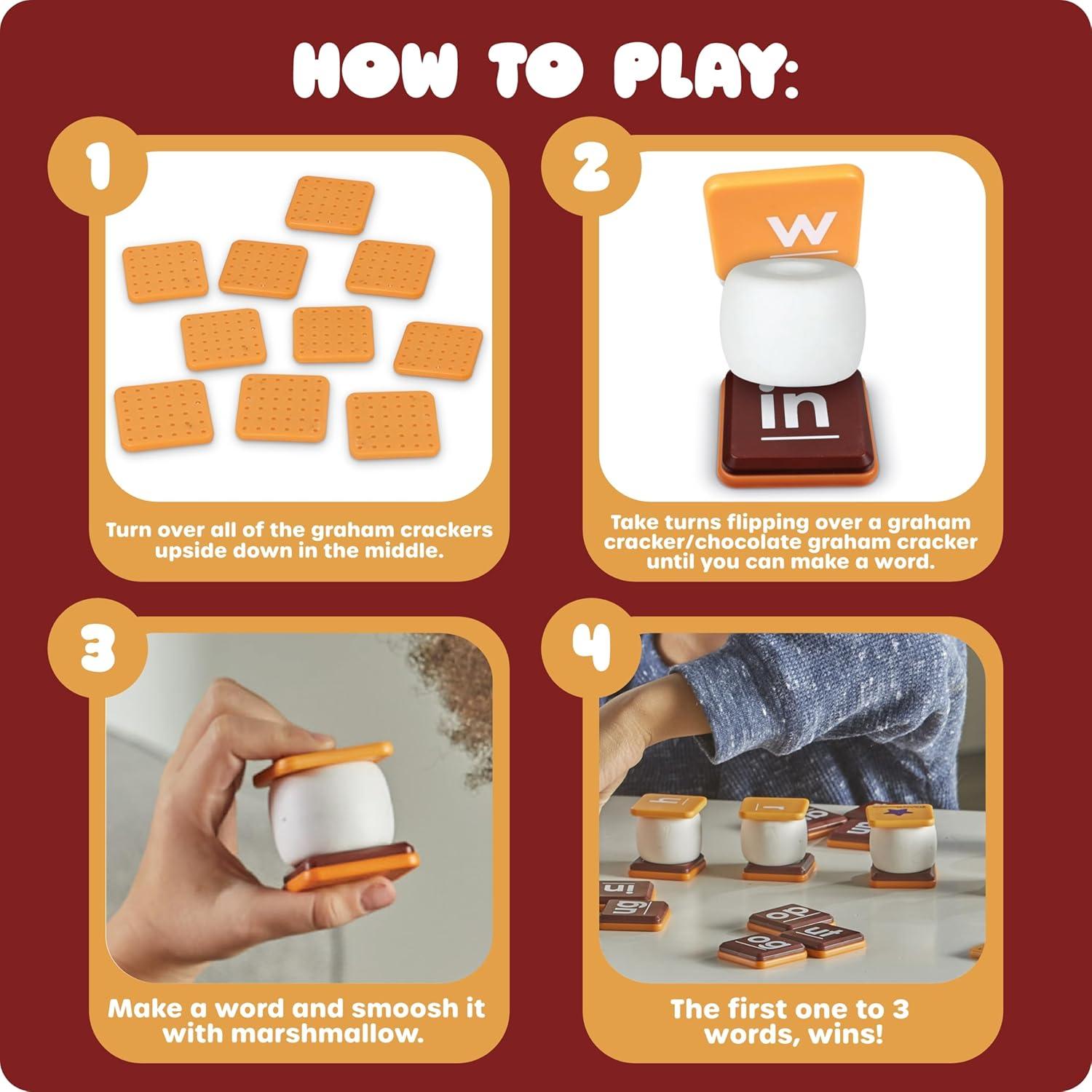 imageLearning Resources Lets Spell Smores Cartes Flash de lalphabet Jeux de Mots Apprendre Lire Outils de dyslexie pour Enfants partir de 5 Ans 62 pices