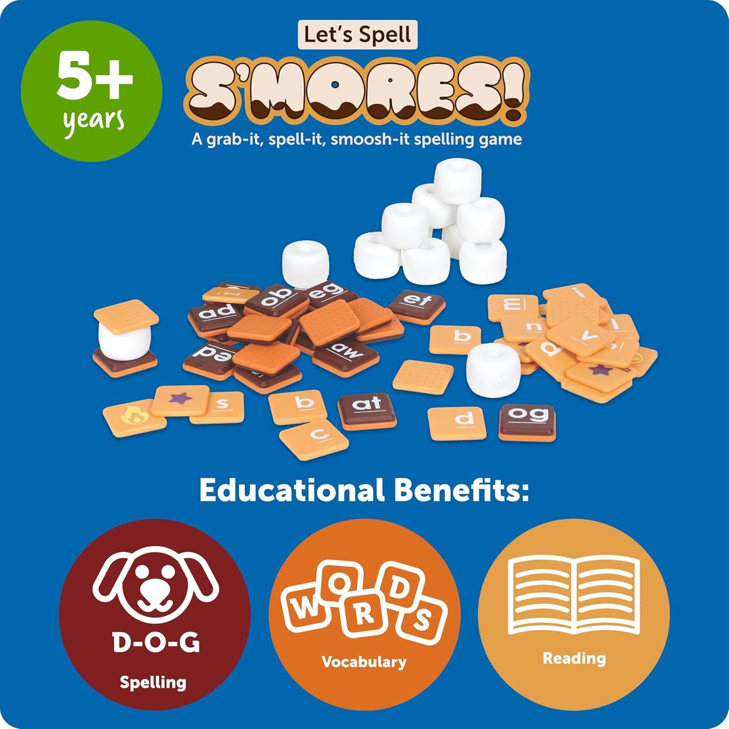 imageLearning Resources Lets Spell Smores Cartes Flash de lalphabet Jeux de Mots Apprendre Lire Outils de dyslexie pour Enfants partir de 5 Ans 62 pices
